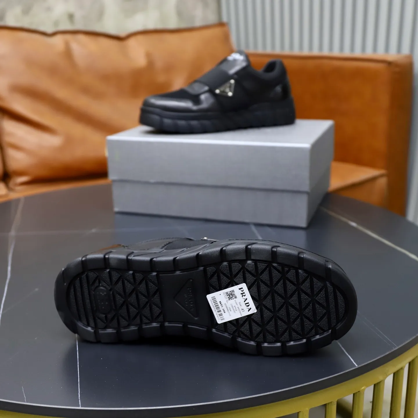 Ex-factory price 560💰[PRADA] Men's shoes are popular in the counter, official website synchronization, 1 high-quality shipment ✔️Original cowhide + cowhide lining, 1🆚1 replica, original sole, 38-45 (45 customized, non-refundable)